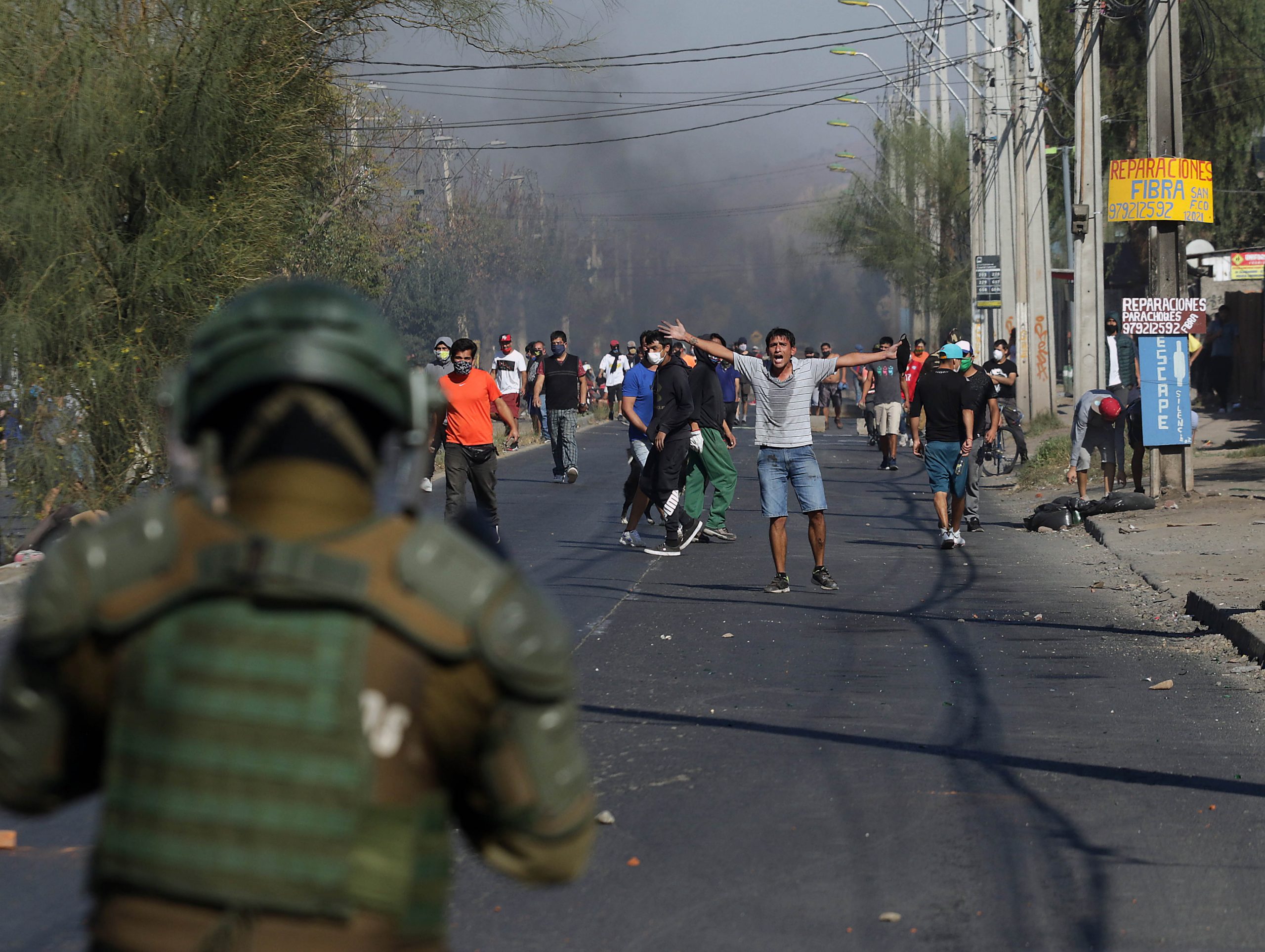 Protesta en El Bosque: Vecinos reclaman falta de ayuda de autoridades