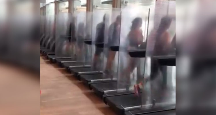 Usuarios muestran la reapertura de los gimnasios en Hong Kong