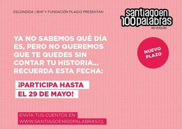 "Santiago en 100 Palabras" extiende convocatoria hasta fines de mayo