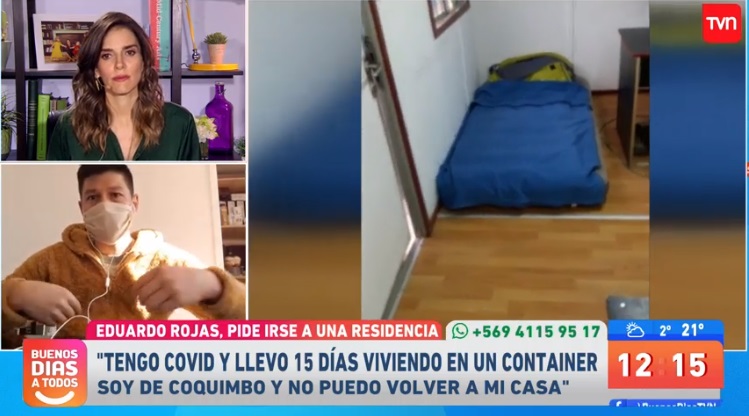 rojas contó como lleva su cuarentena al contraer covid 