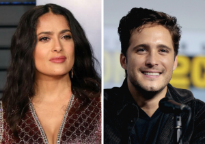 Salma Hayek muestra su versión de hombre y la comparan con Diego Boneta