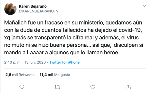 karen bejarano tuit
