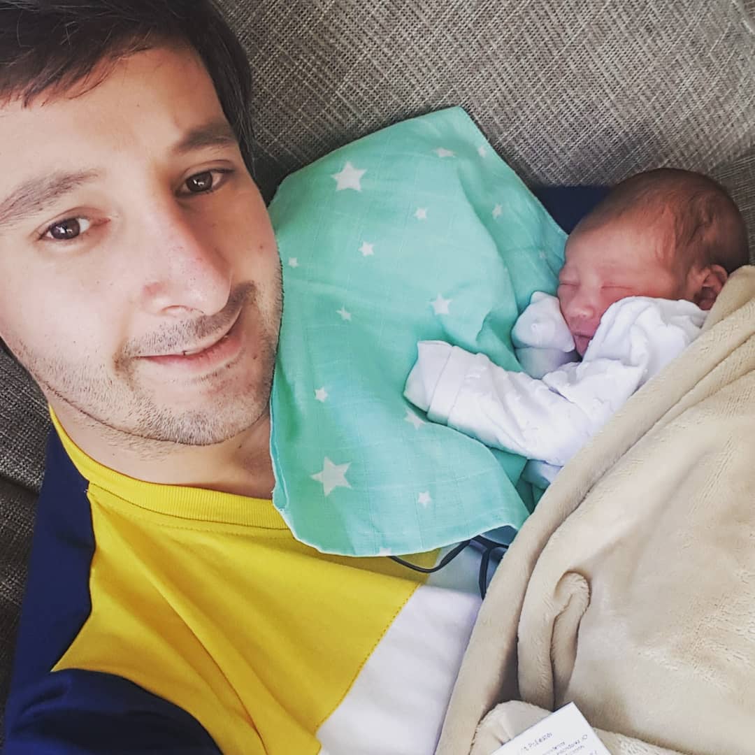 javier castillo y su hijo Santiago 