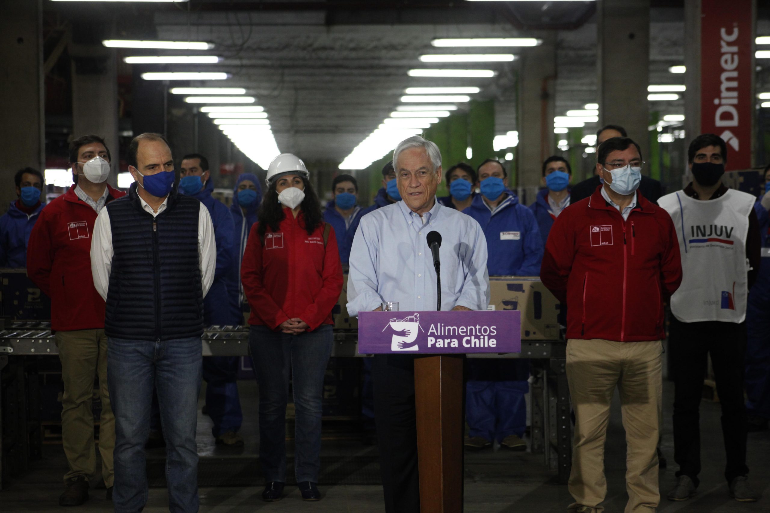 Presidente Piñera confirma entrega de 1,5 millones de cajas de alimentos en Región Metropolitana