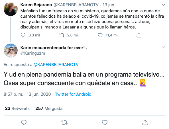 karen bejarano tuit