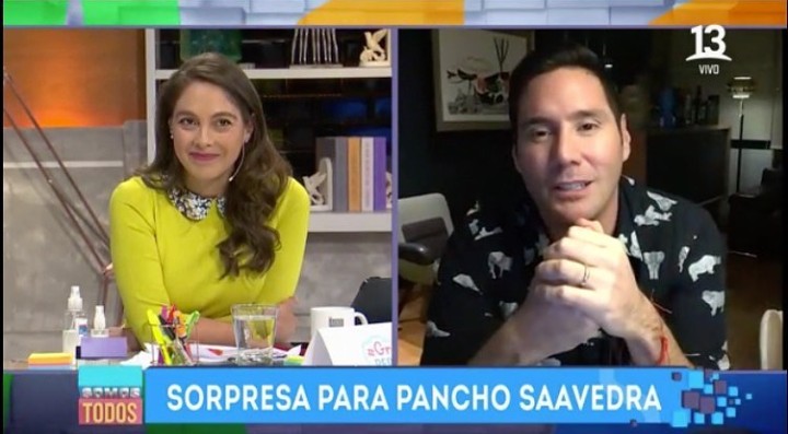 Ángeles Araya defendió a Pancho Saavedra de críticas por su rol en "Aquí somos todos"