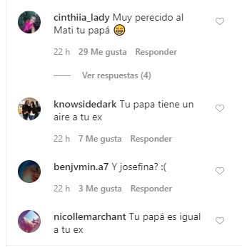 comentariso que recibio camila hirane en todo de su papá