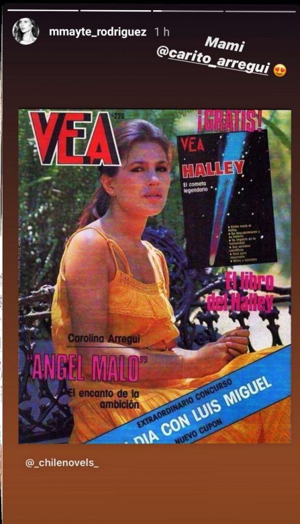 mayte compartió inedita portada de la revista vea de carolina arregui 