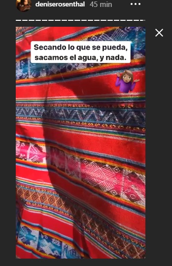 denise rosenthal amaneció con su departamento inundado