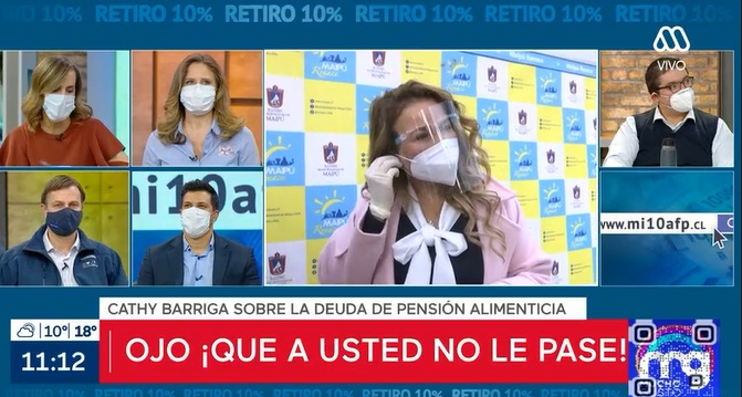 cathy barriga pedirá retención del 10% por deuda de pensión alimenticia
