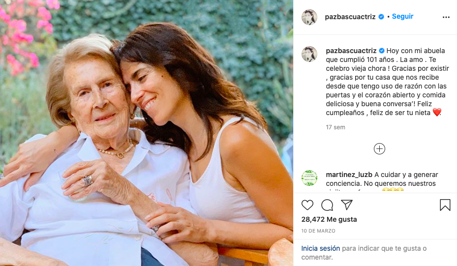 Paz Bascuñan y su abuela