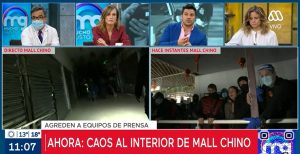 Equipos de prensa fueron agredidos en mall chino con piedras y escupitajos