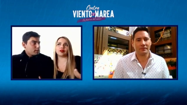 los novios de contra viento y marea, amanda y felipe 