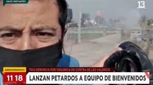 Atacan con petardos a equipo de "Bienvenidos" que cubrían denuncia de maltrato contra Leo Valencia
