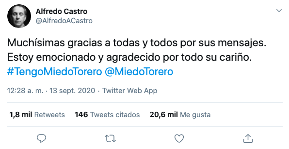 Alfredo Castro Twitter