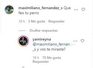 yamila reyna defiende a su perrito