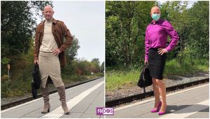 Desafiando las normas de género: Padre de familia sale a trabajar con faldas y tacos