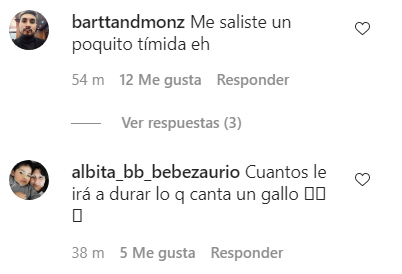 los comentarios que reicbió chantal y thiago 