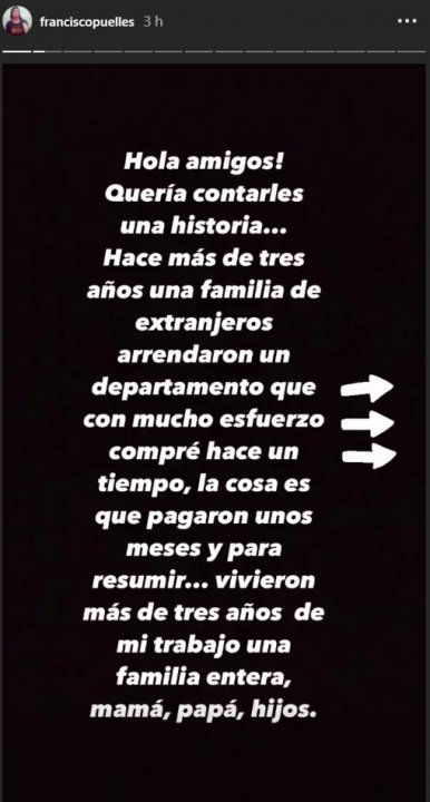 Puelles denunció la actitud de unos arrendatarios