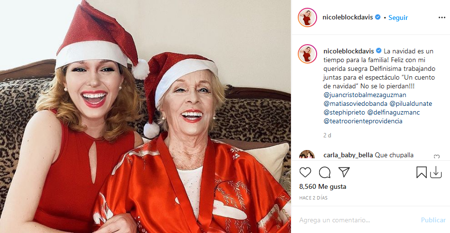 Nicole Block junto a Delfina Guzmán