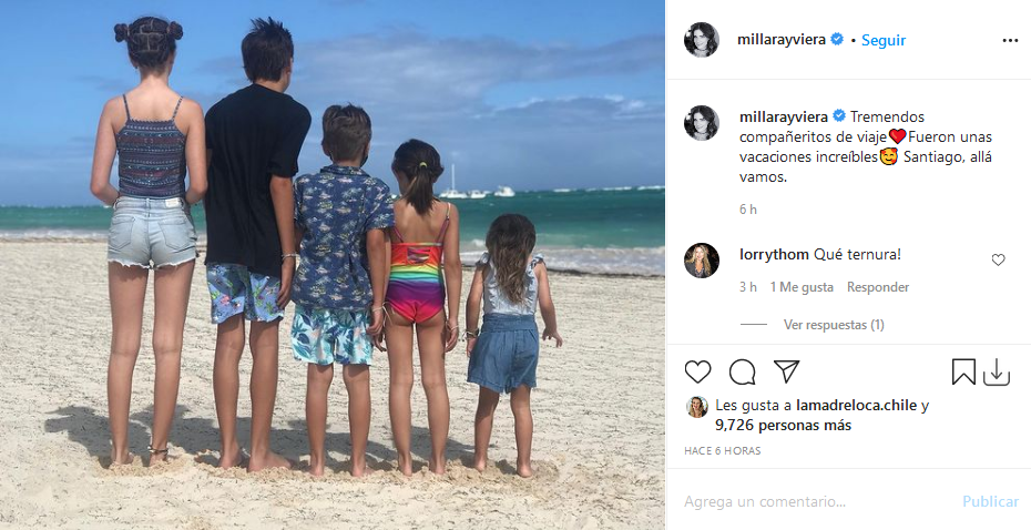 millaray viera y sus vacaciones con su pareja
