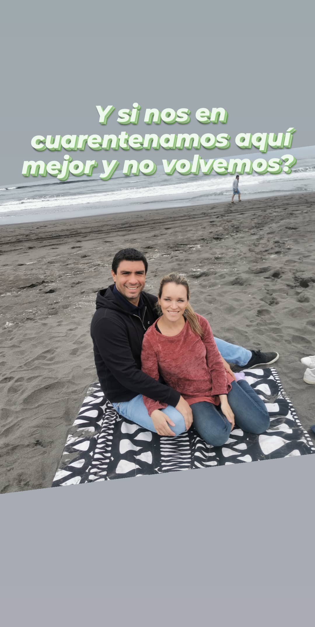 La periodista y su pareja, Sebastián 