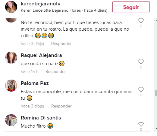karen bejarano se ve muy distinta
