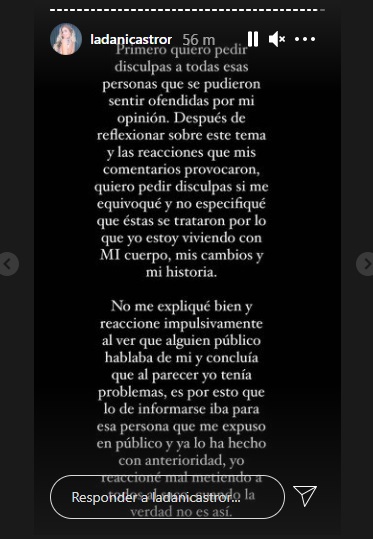 Daniela ha estado en el ojo de la polémica en redes