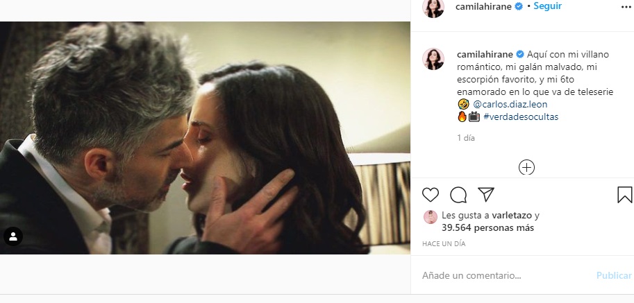 la actriz compartió el beso de Leonardo y Rocío 