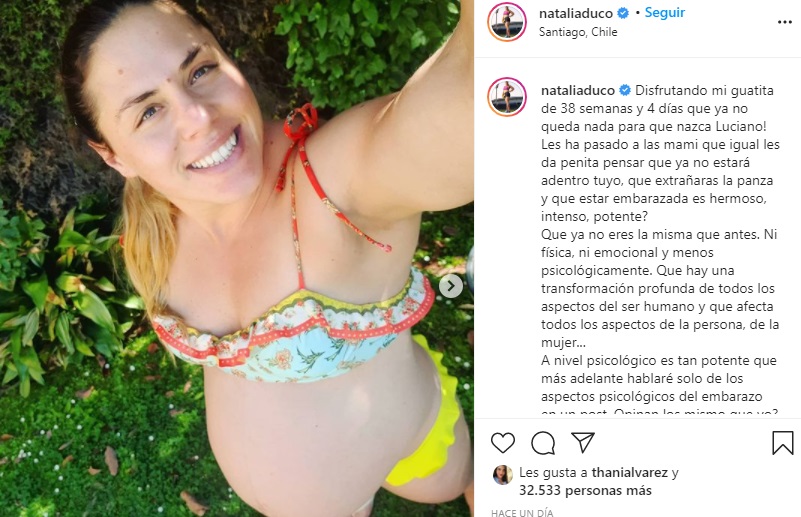 Natalia Duco presentó a su hijo recién nacido 