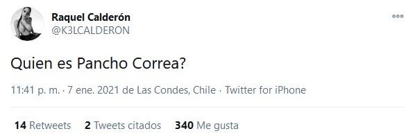 twitter kel calderon sobre cachagua