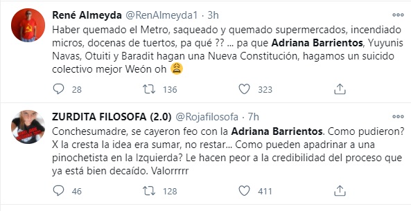 ola de reacciones por candidatura de adriana barrientos 