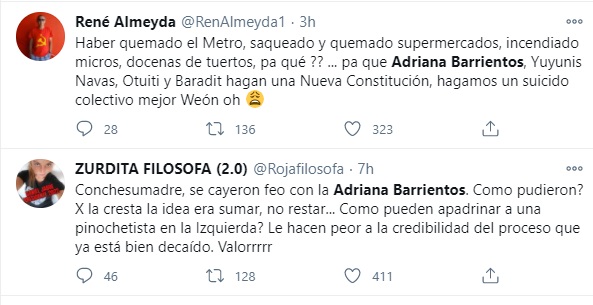 ola de reacciones por candidatura de adriana barrientos