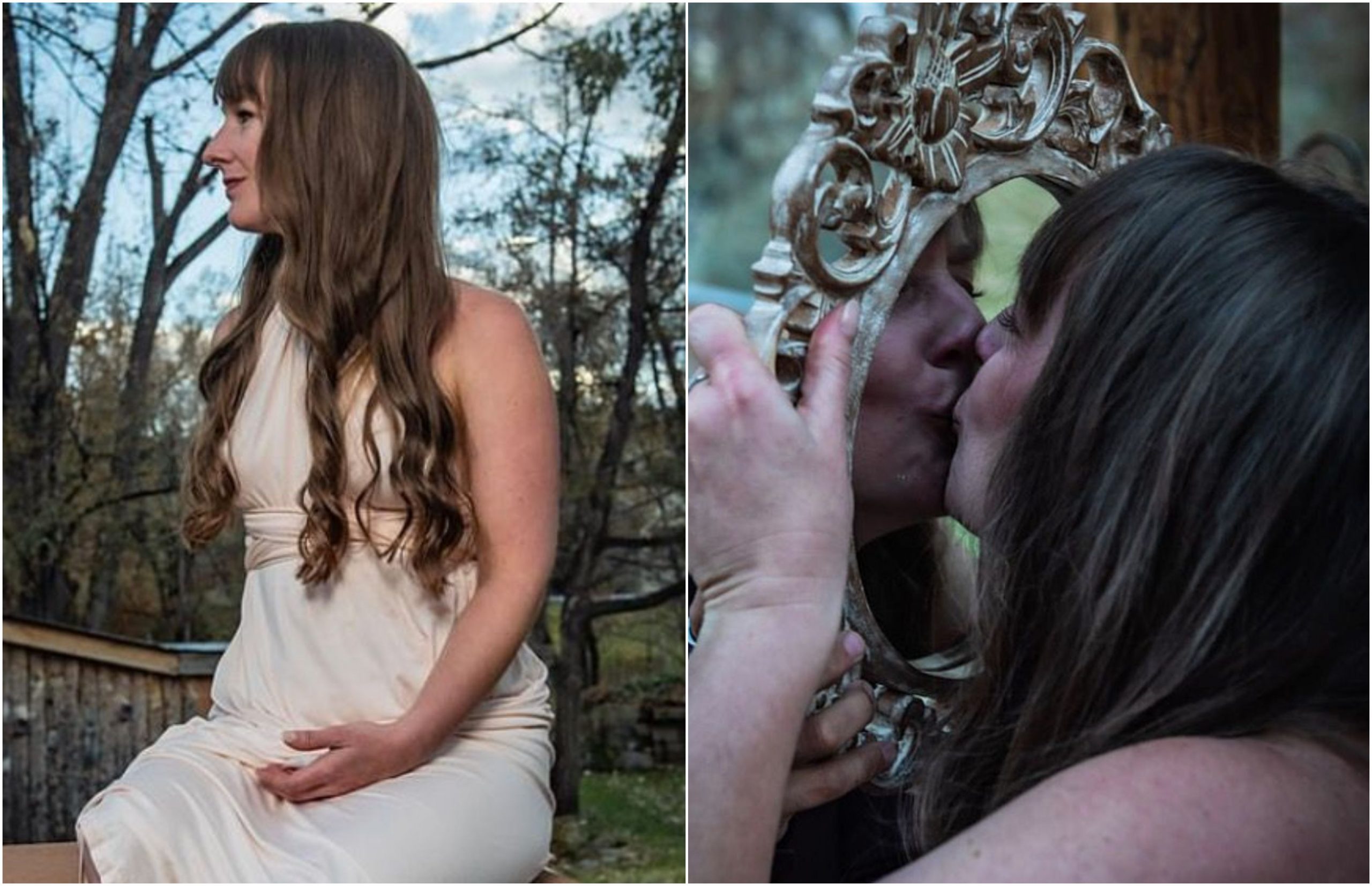 Aburrida de decepciones mujer se casa con ella misma