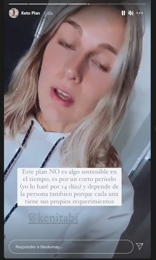 la joven cambio su dieta de alimentación por salud