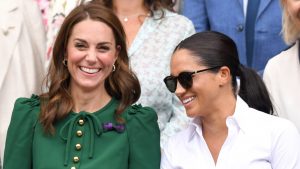 El gran parecido entre el primer vestido de boda de Meghan Markle y el de Kate Middleton