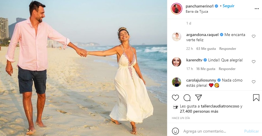 La actriz y sus vacaciones con Marocchino