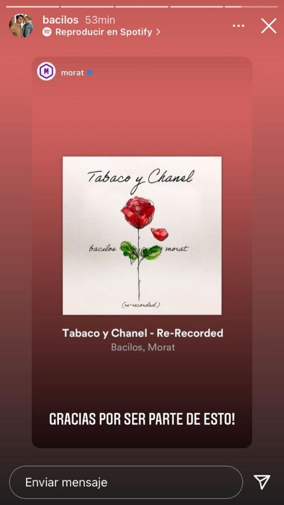 Bacilos lanza nueva versión de "Tabaco y Chanel" junto a Morat 
