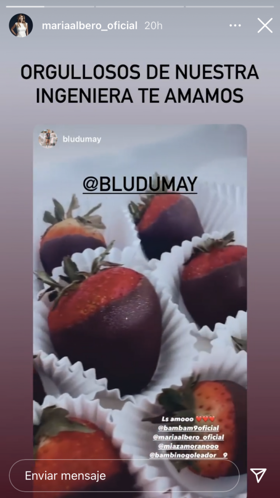 Iván Zamorano y María Alberó orgullosos por logro de su hija mayor