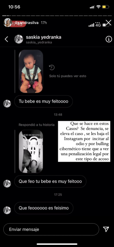 Lisandra Silva quiere denunciar a usuaria que trata a su hijo de "feo"