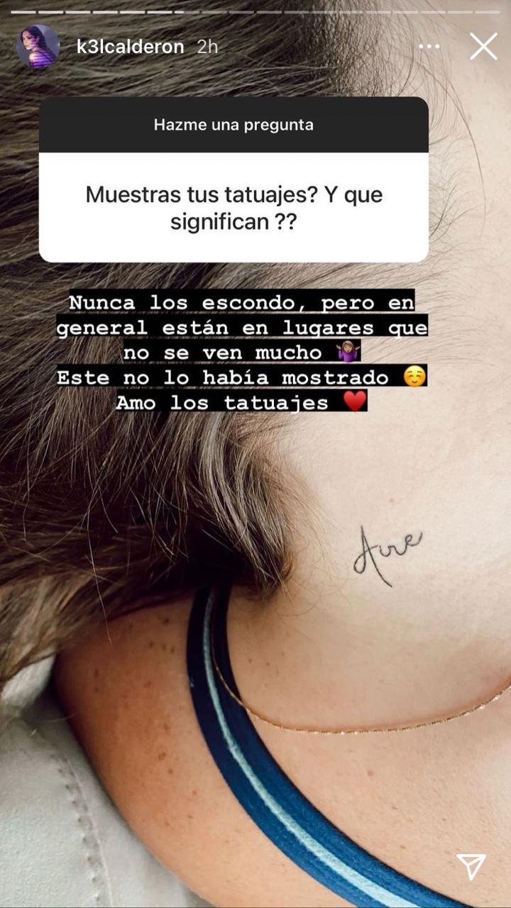 Kel Calderón compartió en Instagram tatuaje nunca antes visto
