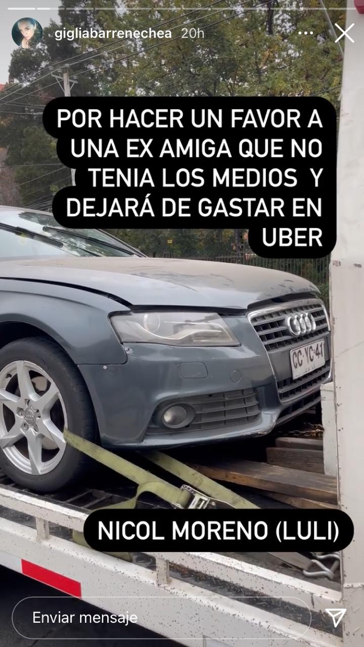 ex amiga de "Luli" y su auto