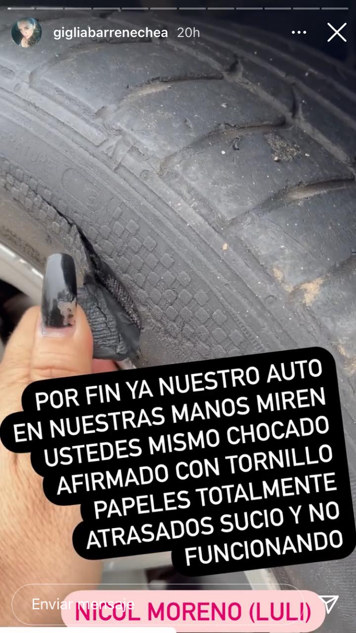 El auto en malas condiciones