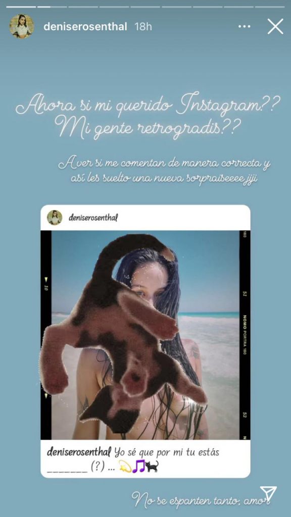 Instagram censuró el destape playero de Denise Rosenthal 