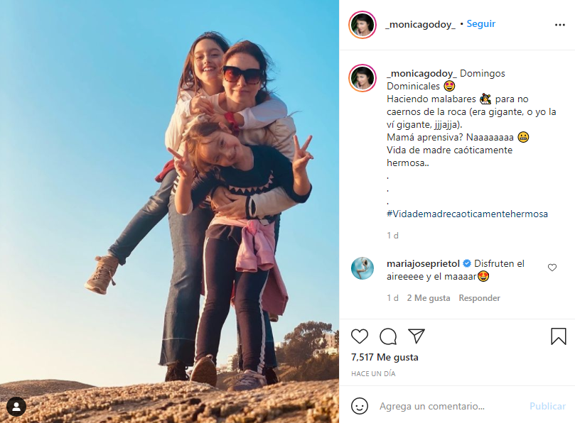 Por salud mental Mónica Godoy y su familia se mudaron a la playa 