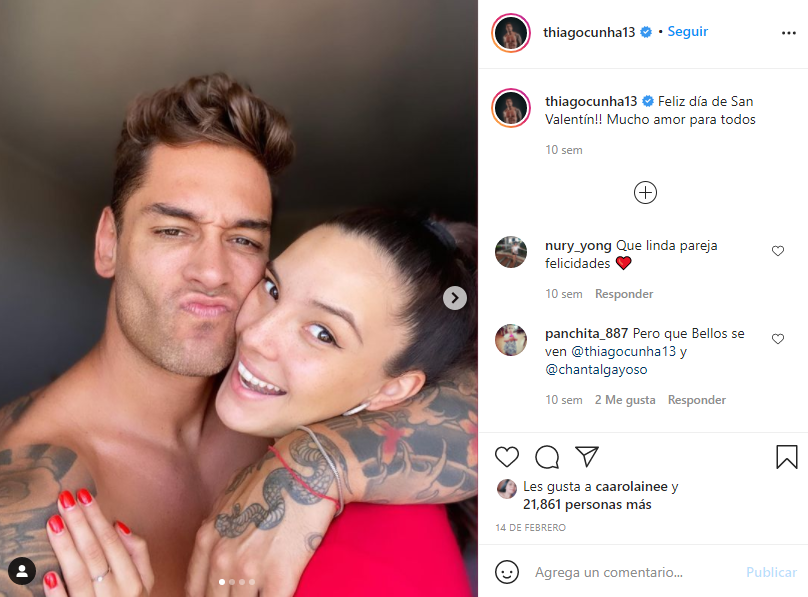 Instagram de Thiago junto a su polola