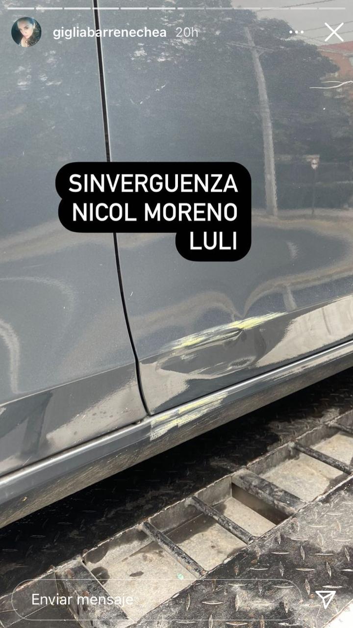 enojo de Giglia por su auto