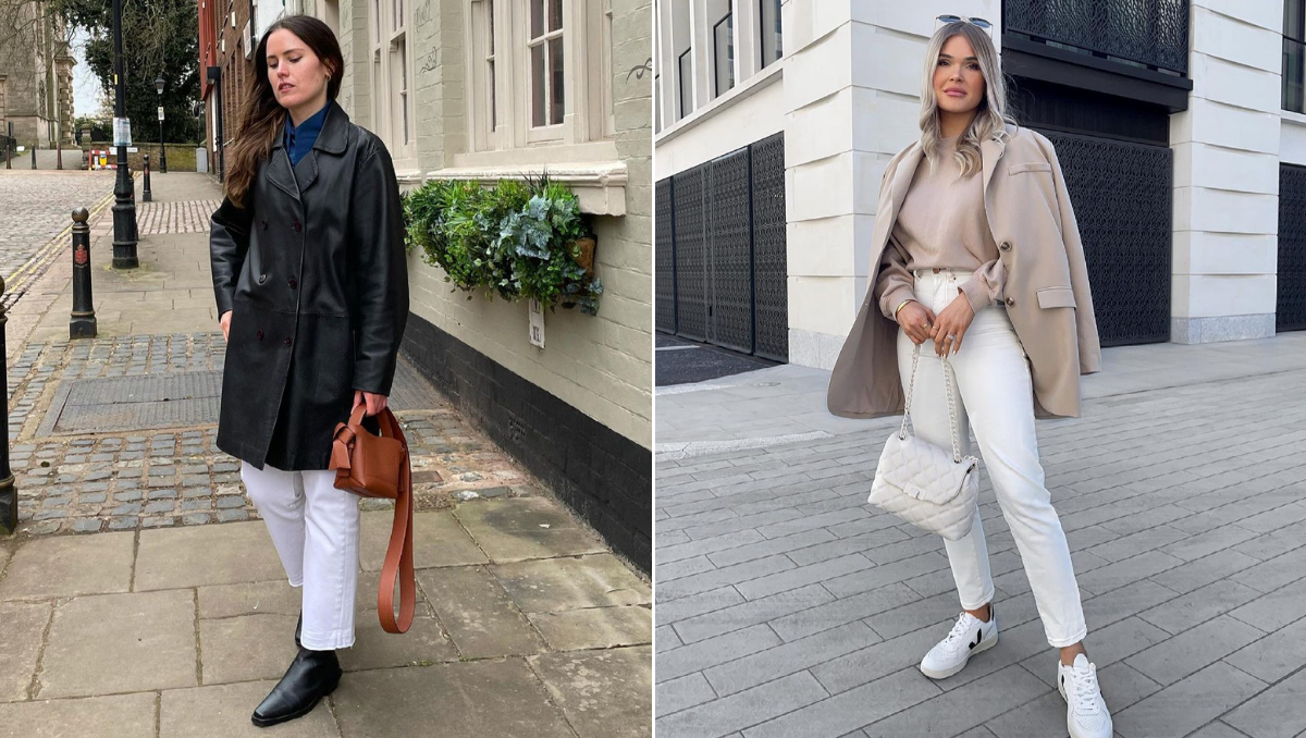 Pantalones blancos: clases de estilo para llevarlos en invierno