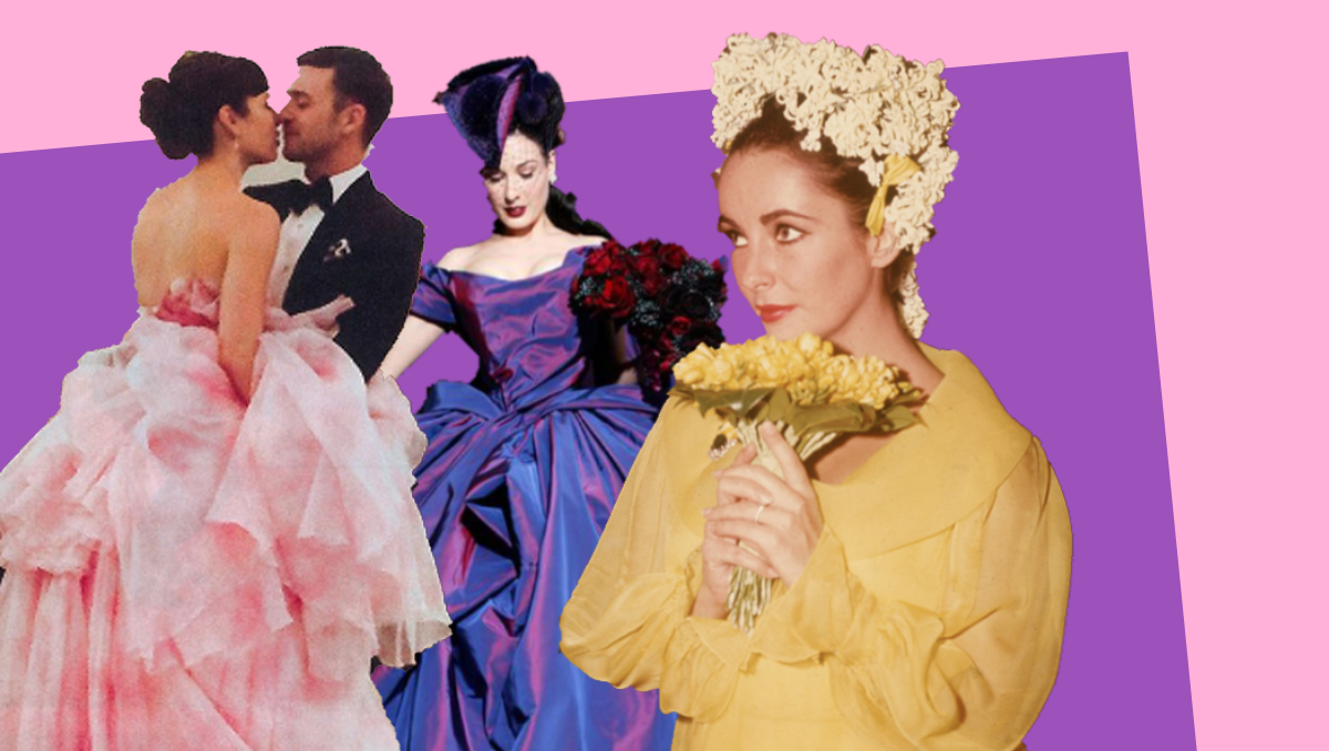 Famosas que no usaron un vestido blanco para su boda ¡y lucieron geniales igual!