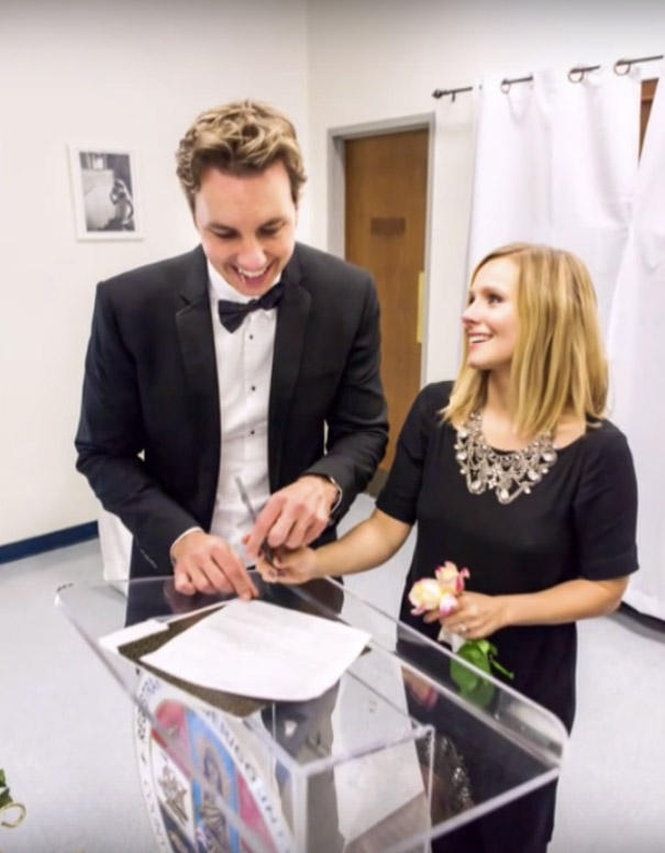 Kristen Bell Se Caso Sin Vestido De Novia